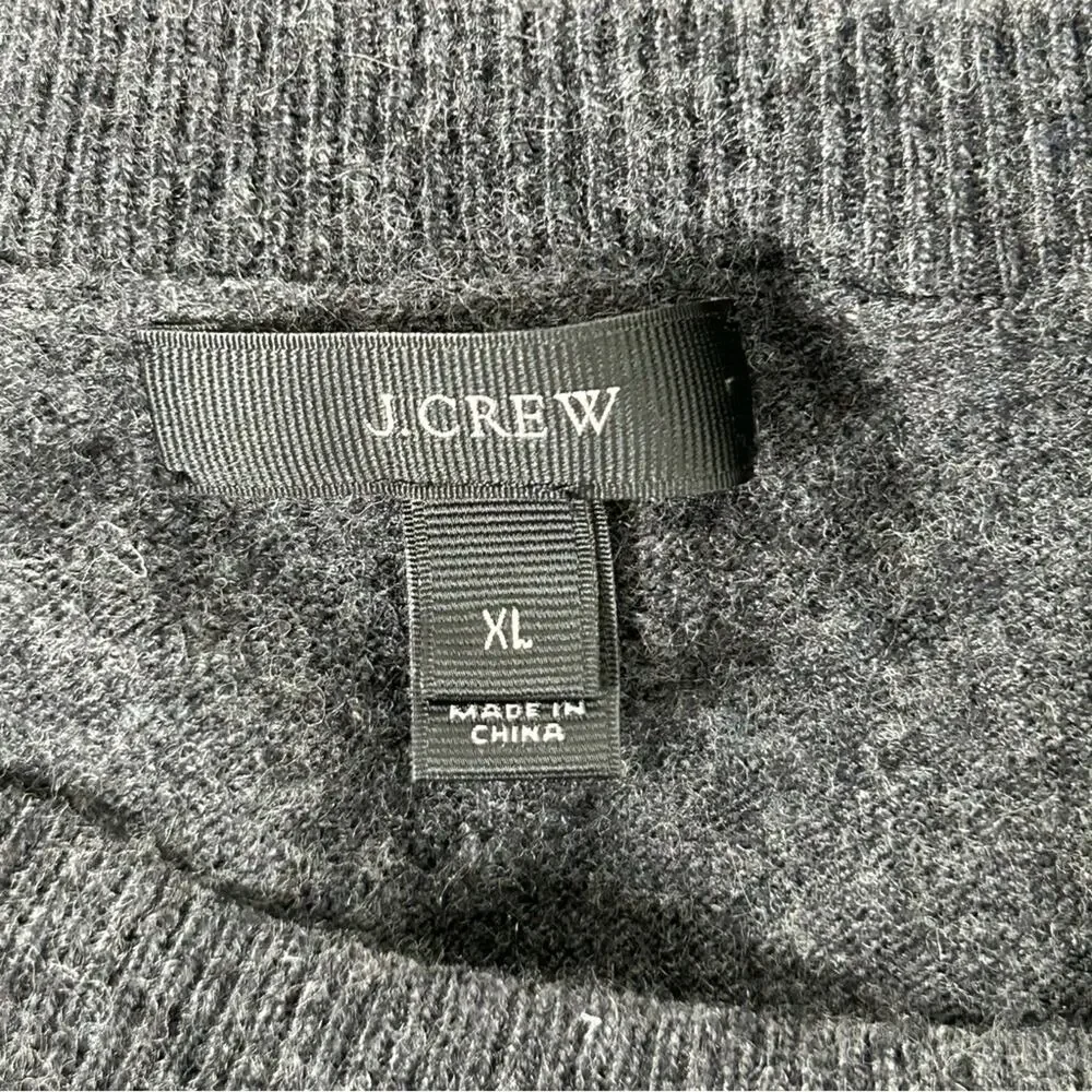 J. Crew Frenchie French Bulldog Dark Gray Sweater Wool Blend XL - Picture 5 of 9